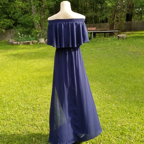 Show Me Your MuMu Hacienda maxi dress "Navy Crisp" - Picture 5 of 7